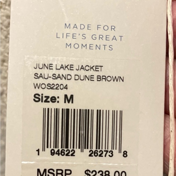 Faherty June linen cotton blazer tie waist heavy fabric but summer spring coat - Picture 2 of 6